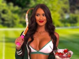 Rachel Stuhlmann poses with strawberries and cream - NudeNewz