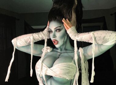 Amanda Nicole wowed fans with a jaw-dropping Bride of Frankenstein body paint look, racking up over 600,000 views as she danced and twerked to a Halloween remix.