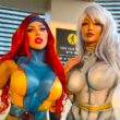 Models Amanda Nicole Martin and Elaine went viral after stunning fans in X-Men body paint as Jean Grey and Storm, turning heads on the Las Vegas Strip with their bold looks.
