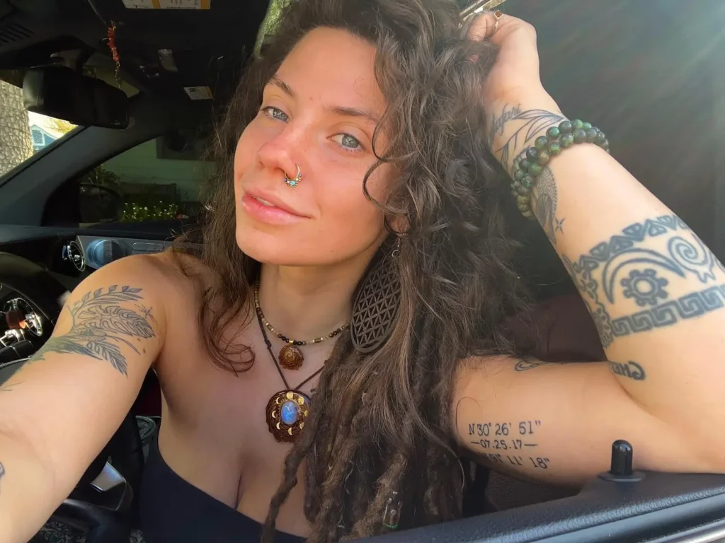 Indica Flower posing for a photo - NudeNewz