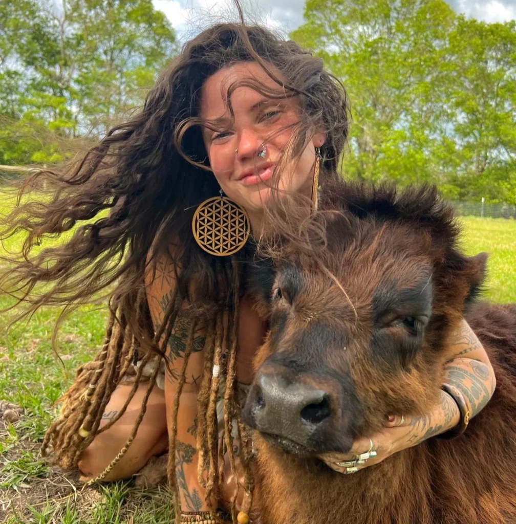 Indica Flower with the animals from her farm - NudeNewz