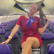 Alanna Pow in her flight attendant uniform - NudeNewz